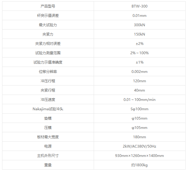 BTW-300微机控制金属板材成形试验机 BTW-300微机控制金属板材成形试验机