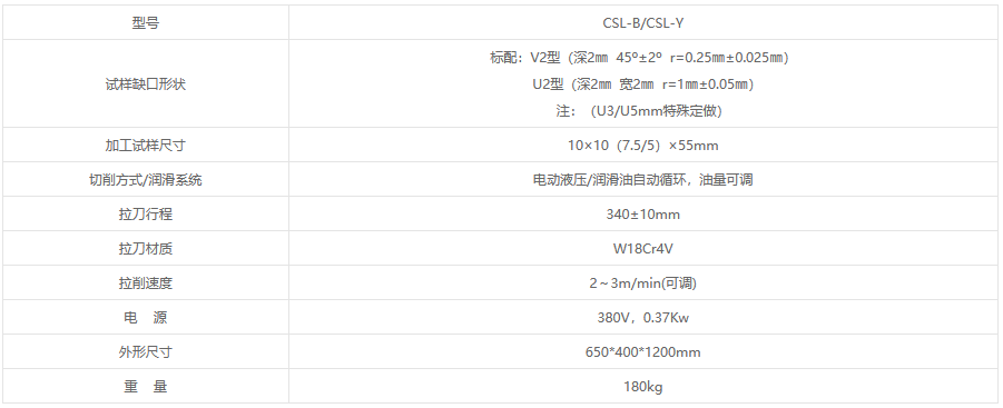 CSL-B冲击试样缺口电动液压拉床 CSL-B冲击试样缺口电动液压拉床